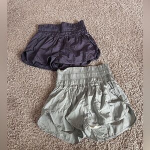 FP Movement by Free People Silver and Purple High Waist shorts